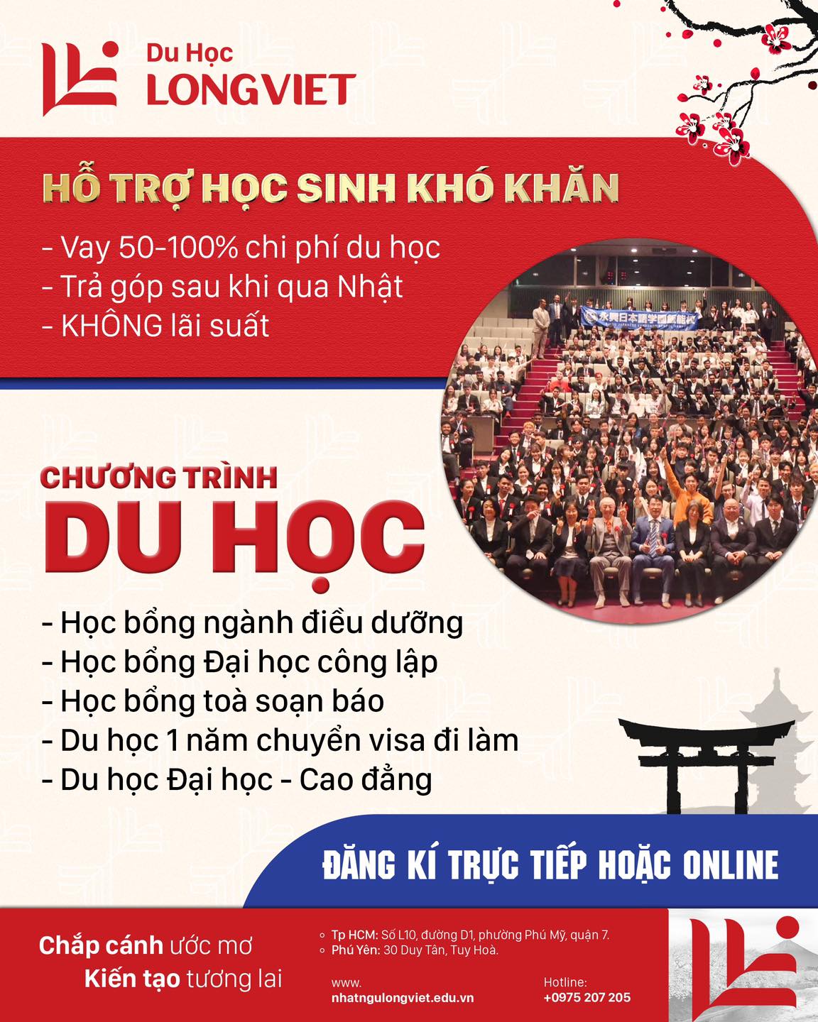 CHƯƠNG TRÌNH DU HỌC - HỌC BỔNG NHẬT BẢN NĂM 2024